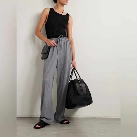 THE ROW Misty ribbed cotton-jersey tank black size XL - Picture 1 of 7